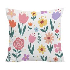 Cuscino per divano stampato con motivo a giardino colorato con stampa centrale su richiesta, dimensioni: 40x40 cm (velluto di cristallo)