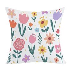Cuscino per divano stampato con motivo a giardino colorato con stampa centrale su richiesta, dimensioni: 50x50 cm (elasticità bidirezionale)