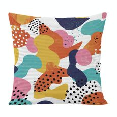 Cuscino per divano stampato Color Paradise con stampa centrale su richiesta, dimensioni: 35x35 cm (velluto granulare Twill)