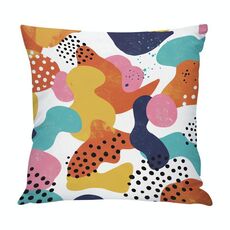 Cuscino per divano stampato Color Paradise con stampa centrale su richiesta, dimensioni: 40x40 cm (raso brillante)