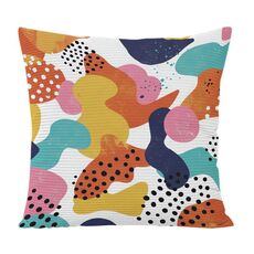 Cuscino per divano stampato Color Paradise con stampa centrale su richiesta, dimensioni: 45x45 cm (velluto granulare Twill)