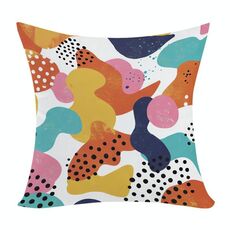 Cuscino per divano stampato Color Paradise con stampa centrale su richiesta, dimensioni: 45x45 cm (elasticità bidirezionale)