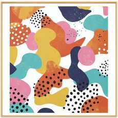 Color Paradise Dipinto decorativo con cornice in lega di alluminio Stampa su richiesta, dimensioni: 40x40 cm