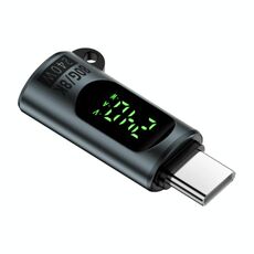 Adattatore da tipo C maschio a tipo C femmina 240 W 80 Gbps con display digitale (grigio)