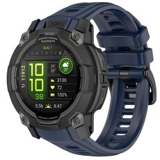 Per Garmin Instinct 3 AMOLED / Solar 45mm Cinturino da polso traspirante in silicone (blu navy)