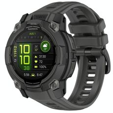 Per Garmin Instinct 3 AMOLED / Solar 45mm Cinturino da polso traspirante in silicone (grigio)