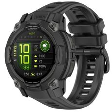 Per Garmin Instinct 3 AMOLED / Solar 50mm Cinturino da polso traspirante in silicone (nero)