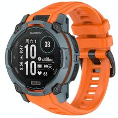 Per Garmin Instinct 3 AMOLED / Solar 50mm Cinturino da polso traspirante in silicone (arancione)