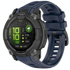Per Garmin Instinct 3 AMOLED / Solar 50mm Cinturino da polso traspirante in silicone (blu navy)