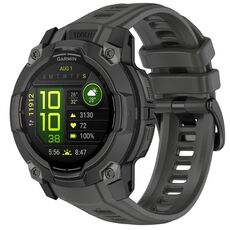 Per Garmin Instinct 3 AMOLED / Solar 50mm Cinturino da polso traspirante in silicone (grigio)