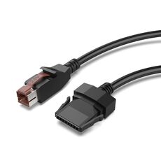 Cavo dati USB alimentato a 24 V a 8 pin per stampanti e sistemi POS, lunghezza: 1,8 m (nero)