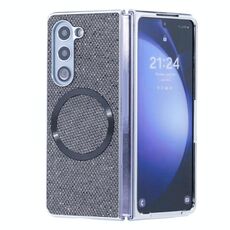 Per Samsung Galaxy Z Fold6 Glitter Powder MagSafe Custodia magnetica pieghevole per telefono (nero)