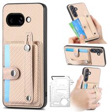 Per Google Pixel 9a Custodia per telefono con cinturino, supporto, portafoglio e coltello (cachi)