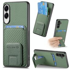 Per Samsung Galaxy S25 Edge 5G Custodia per telefono pieghevole in fibra di carbonio (verde)