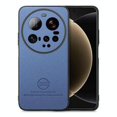 Per Xiaomi 15 Ultra Twill Fabric Custodia in pelle con retro in pelle (blu)