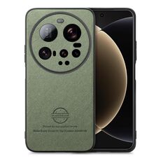 Per Xiaomi 15 Ultra Twill Tessuto Pelle Custodia Posteriore per Telefono (Verde)