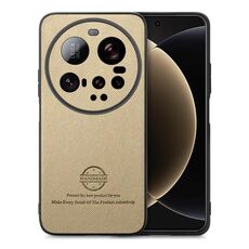Per Xiaomi 15 Ultra Twill Tessuto Pelle Custodia Posteriore per Telefono (Cachi)