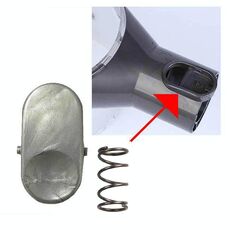Per Dyson V6/DC Aspirapolvere Pulsante del contenitore della polvere con molla Parti di ricambio (grigio)