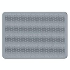 Tappetino di protezione termica multifunzionale in silicone per piano cottura, 76 x 53 x 0,25 cm, sotto il lavello, per lo scarico (grigio chiaro)