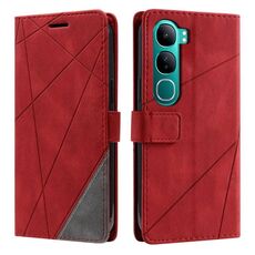 Per vivo Y300 5G / V40 Lite IND Skin Feel Custodia in pelle con cuciture (rosso)