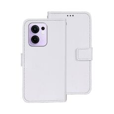 Per OPPO Reno13 F 5G idewei Crazy Horse Texture Custodia in pelle per telefono (bianco)