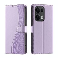 Per OPPO Reno13 Pro 5G Voltage Custodia per telefono in pelle ultra sottile a pois (viola)