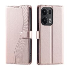 Per OPPO Reno13 Pro 5G Voltage Custodia per telefono in pelle ultra sottile a pois (oro rosa)