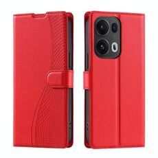 Per OPPO Reno13 Pro 5G Voltage Custodia per telefono in pelle ultrasottile a pois (rosso)