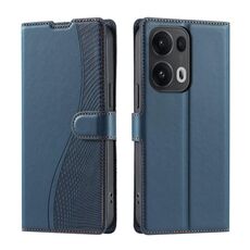 Per OPPO Reno13 Pro 5G Voltage Custodia per telefono in pelle ultrasottile a pois (blu)