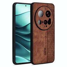Per Xiaomi 15 Ultra AZNS Custodia per telefono con effetto pelle in rilievo 3D (marrone)