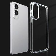 Per Samsung Galaxy S25 Edge 5G Crystal TPU + PC Airbag Custodia antiurto per telefono (trasparente)
