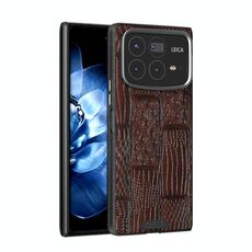 Per Xiaomi Mix Fold 4 ABEEL Beast Pattern 6D Micro-Embossed MagSafe Custodia per telefono in vera pelle (marrone)