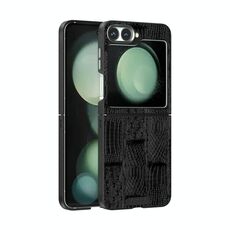 Per Samsung Galaxy Z Flip6 5G ABEEL Beast Pattern 6D Micro-Embossed MagSafe Custodia per telefono in vera pelle (nero)