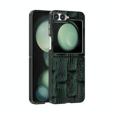Per Samsung Galaxy Z Flip6 5G ABEEL Beast Pattern 6D Micro-Embossed MagSafe Custodia per telefono in vera pelle (verde)