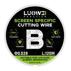LUOWEI 120M Cell Phone LCD Screen Separation Line High Durezza Taglio Filo diamantato, Spec: B 0,028mm