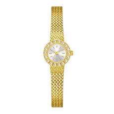 BS Bee Sister Orologio al quarzo elegante, leggero, di lusso, temperamento, antico, da donna, regalo di festa (oro bianco)