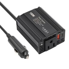 Adattatore di alimentazione per accendisigari per auto con inverter per auto a ricarica rapida PD20W QC3.0 da 150 W (spina USA)