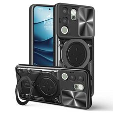 Per vivo V29e / Y200 5G CD Texture Custodia per telefono con supporto magnetico scorrevole Camshield (nero)