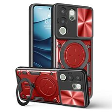 Per vivo V29e / Y200 5G CD Texture Custodia per telefono con supporto magnetico scorrevole Camshield (rosso)