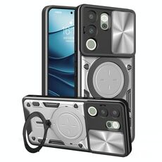 Per vivo V29e / Y200 5G CD Texture Custodia per telefono con supporto magnetico scorrevole Camshield (argento)