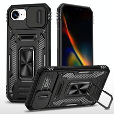 Per iPhone 16e Custodia protettiva per fotocamera in PC + TPU (nero)