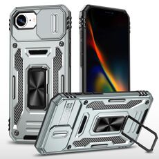 Per iPhone 16e Armor PC + TPU Camera Shield Custodia per telefono (grigio)