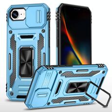 Per iPhone 16e Armor PC + TPU Camera Shield Custodia per telefono (azzurro chiaro)