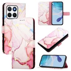 Per Honor X8c 4G PT003 Custodia in pelle con motivo in marmo (oro rosa)