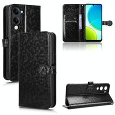 Per vivo Y29s 5G / Y04 4G Custodia in pelle con trama a nido d'ape (nero)