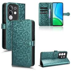 Per vivo Y29 4G Global / T4x Custodia in pelle con trama a nido d'ape (verde)