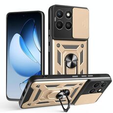Per Honor X8c 4G Custodia per fotocamera scorrevole in TPU+PC (oro)