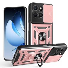Per Honor X8c 4G Custodia per fotocamera scorrevole in TPU+PC (oro rosa)
