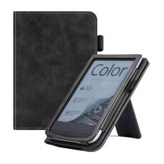 Per Pocketbook PB616 Custodia per tablet intelligente in pelle di vitello (nero)