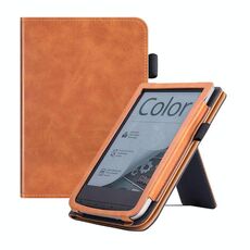 Per Pocketbook PB616 Custodia per tablet intelligente in pelle di vitello (marrone)